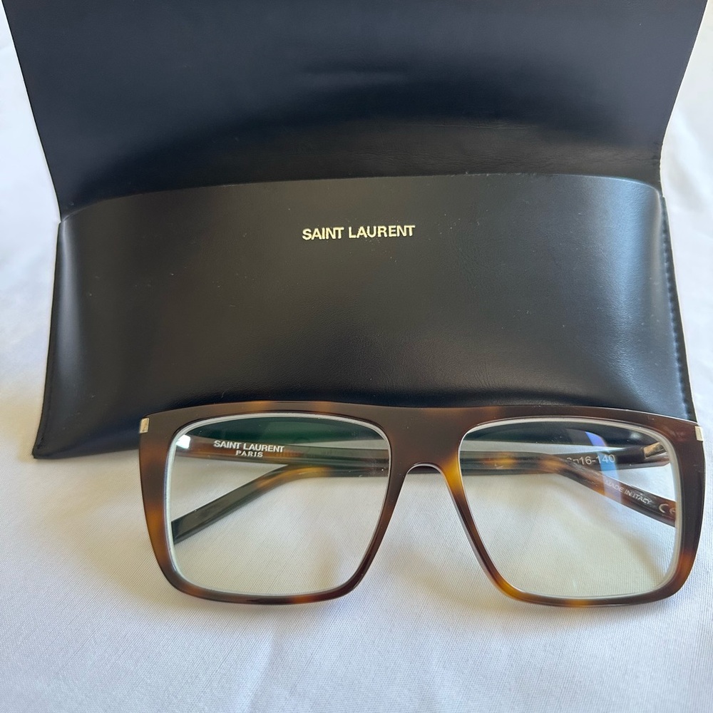 Saint Laurent Tortoise Square Glasses